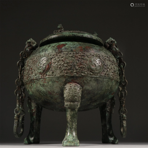 A Chinese Bronze Incense Burner