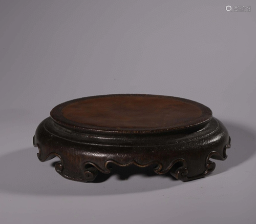 A Chinese Carved Bamboo Base