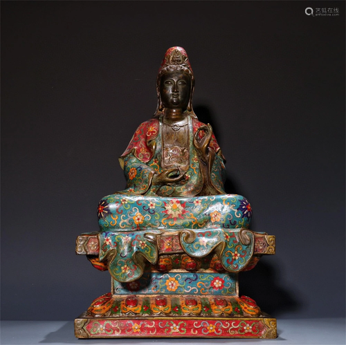 A Chinese Cloisonne Figure of Buddha