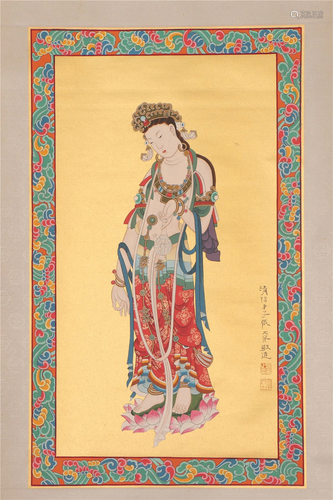 A CHINESE PAINTING OF BUDDHA