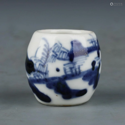 A CHINESE BLUE AND WHITE PORCELAIN JAR