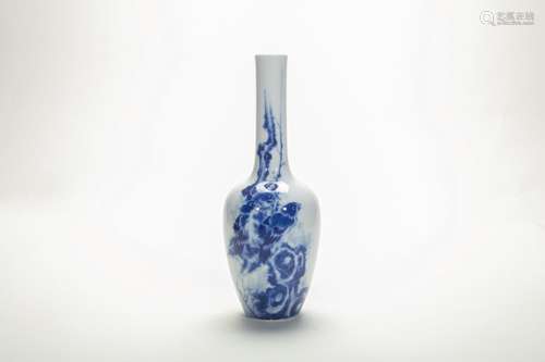 Chinese Blue And White Porcelain Bottle