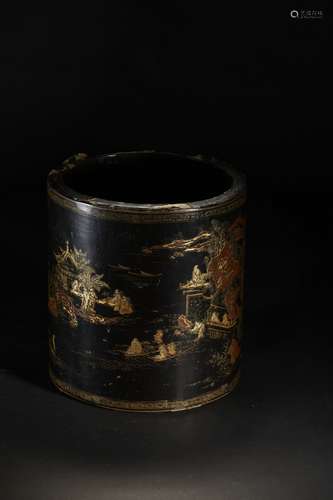 Chinese Lacquer Brush Pot