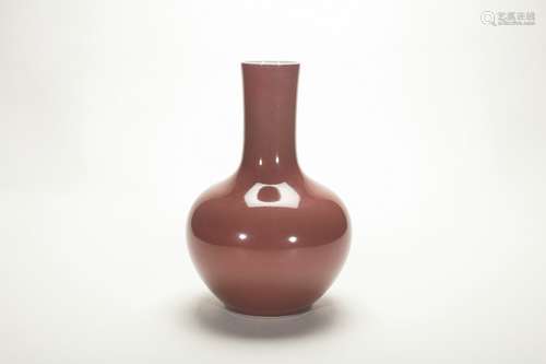 Chinese Red Glazed Porcelaind Bottle