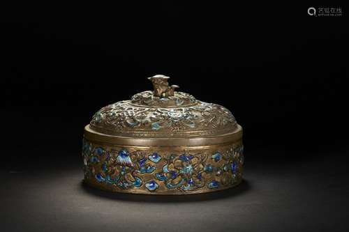 Chinese Bronze Cover Box