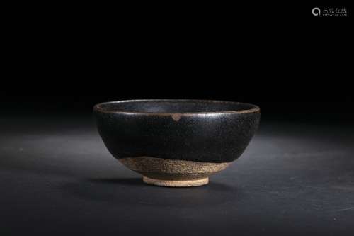 Chinese Black Glazed Jian Wave Porcelain Vessel