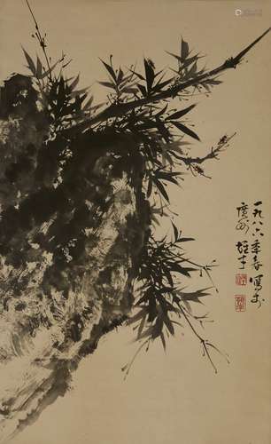 Chinese Painting Of Bamboo - Li Xiongcai