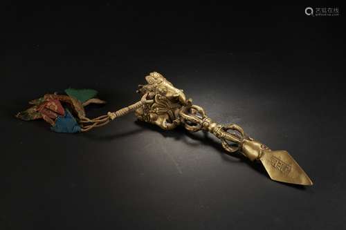 Chinese Bronze Gold Gilded Instruments