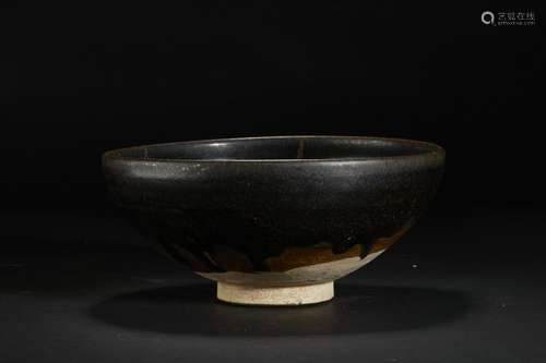 Chinese Black Glazed Jian Wave Porcelain Vessel