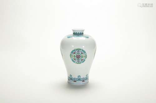 Chinese Doucai Porcelain Plum Bottle