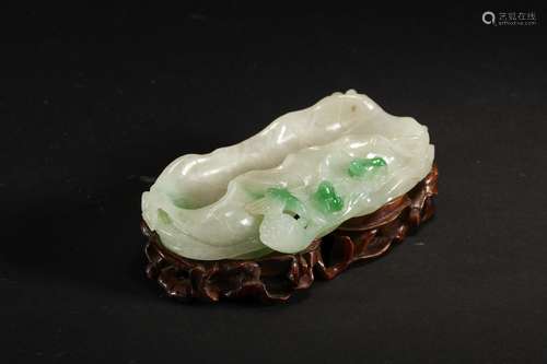 Chinese Hard Jade Lotus Washer