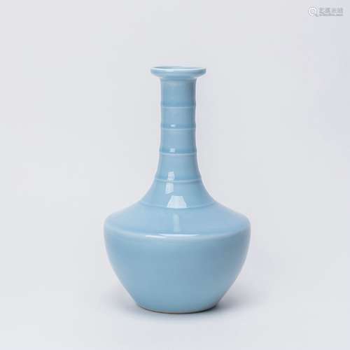 Chinese Blue Glazed Porcelain Bottle