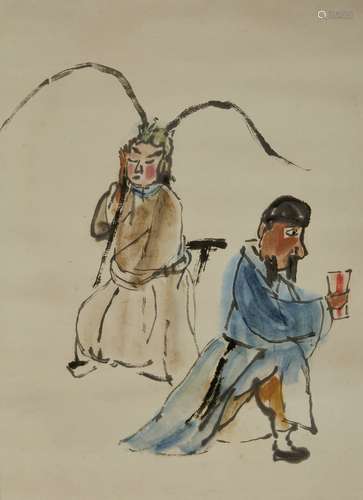 Chinese Painting Of Figure - Guan Liang