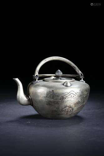 Chinese Silver Pot