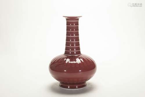 Chinese Red Glazed Porcelaind Bottle