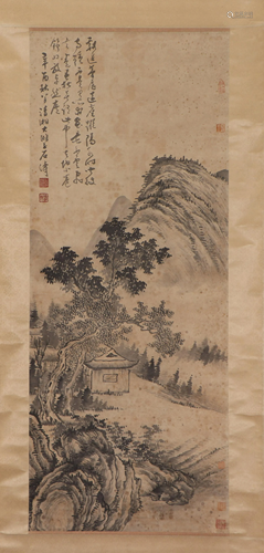 A CHINESE LANDSCAPE PAINTING