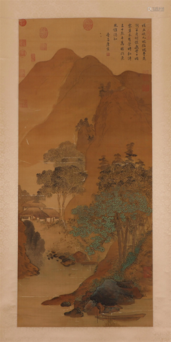 A CHINESE LANDSCAPE PAINTING