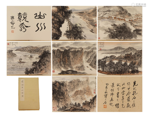 A CHINESE LANDSCAPE PAINTING ALBUM