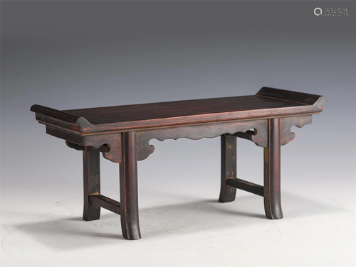 A CHINESE HARDWOOD RECTANGULAR TABLE