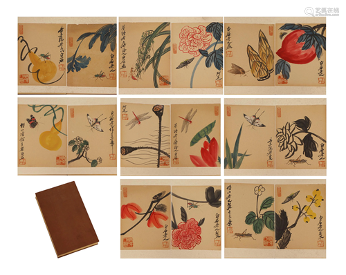 A CHINESE PANTING ALBUM OF PLANTS AND INSECTS