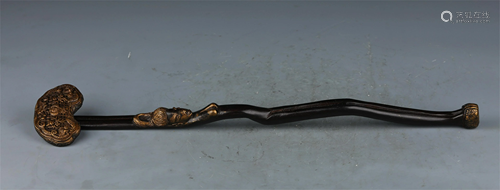 A CHINESE CARVED RUYI SCEPTER ORNAMENTS