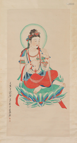 A CHINESE PAINTING OF AVALOKITESVARA