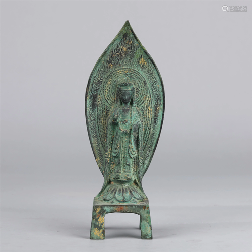 A CHINESE BRONZE FIGURE OF BUDDHA STATUE