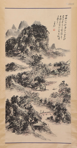 A CHINESE PAINTING OF NATURAL SCENERY