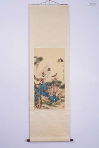 A Jiang hanting's crane painting