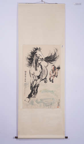 A Xu beihong's horse painting