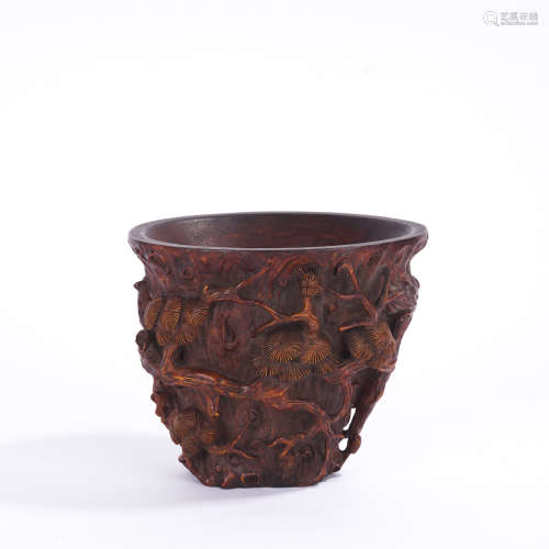 A bamboo cup