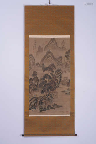 A Wen zhengming's landscape painting