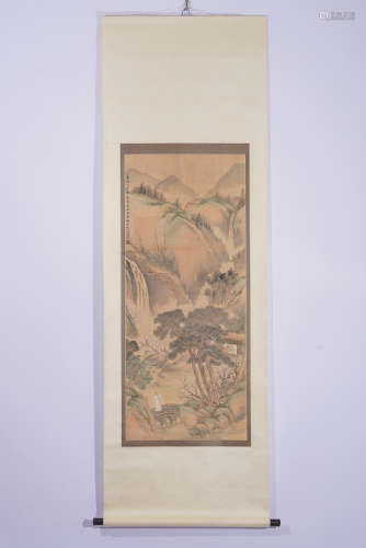 A Wen zheng ming's landscape painting
