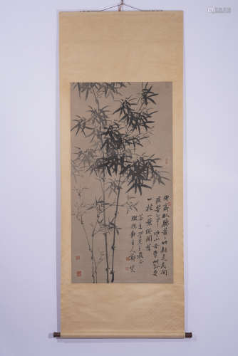 A Zheng banqiao's bamboo painting