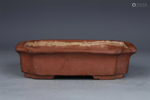 A CHINESE YIXING ZISHA CLAY BASIN