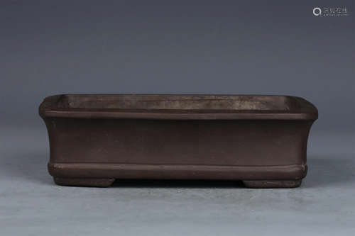 A CHINESE YIXING ZISHA CLAY BASIN