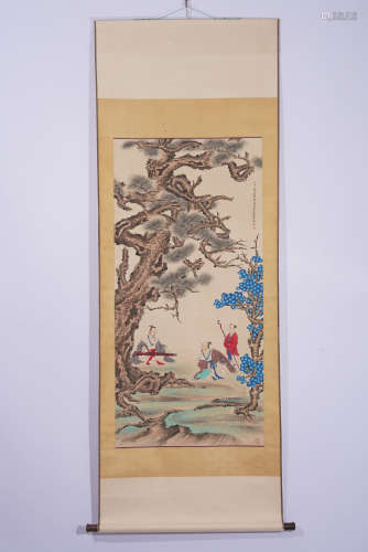 A Ren zhong's figure painting