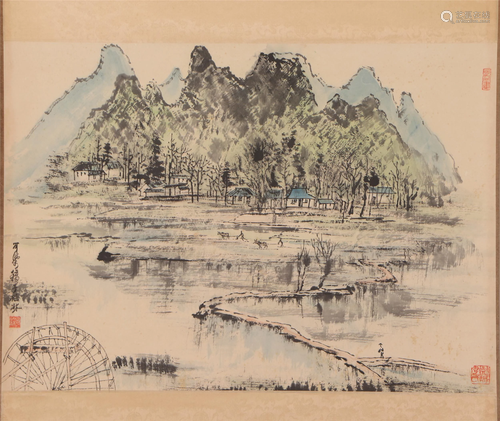 A CHINESE PAINTING OF NATURAL SCENERY