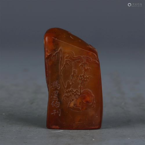 A CHINESE SOAP STONE SEAL