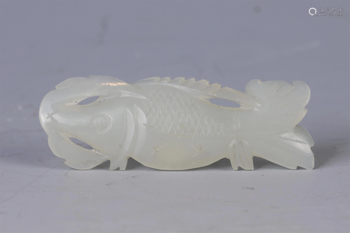 A CHINESE WHITE JADE FISH