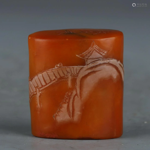 A CHINESE SOAP STONE SEAL