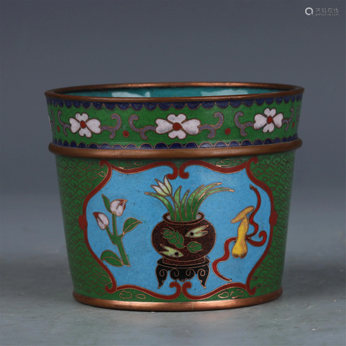 A CHINESE CLOISONNE FLOWER BASIN