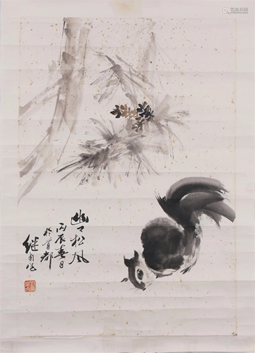 A CHINESE PAINTING OF SQUIRREL