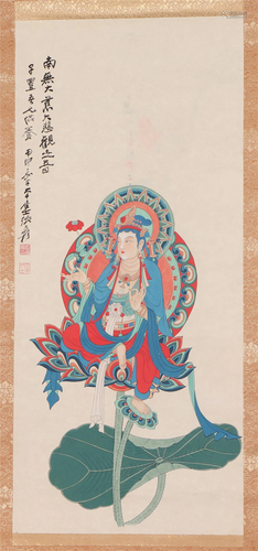 A CHINESE PAINTING OF BUDDHA