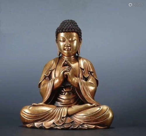 A Gilt Bronze Buddha Statue