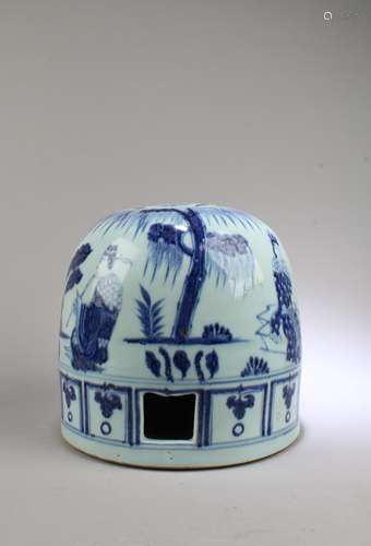 Chinese Blue & White 'Mongolian Bun'