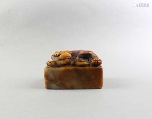 A Carved Soapstone Seal