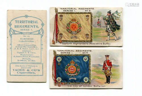 A set of 25 Taddy 'Territorial Regiments' cigarette cards ci...