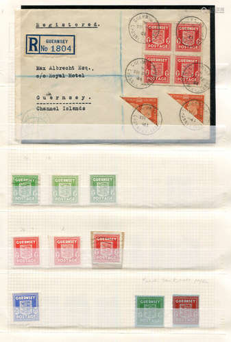 Two albums containing Channel Islands stamps from wartime is...