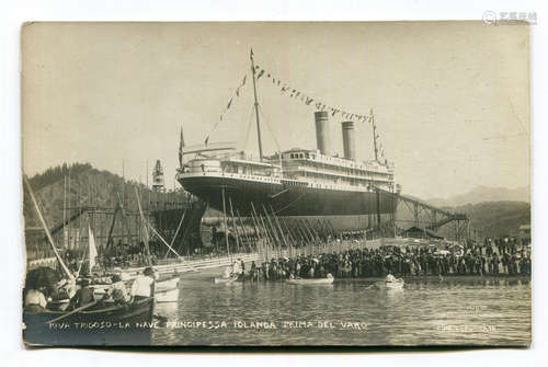 A group of 9 photographic postcards relating to the ill-fate...